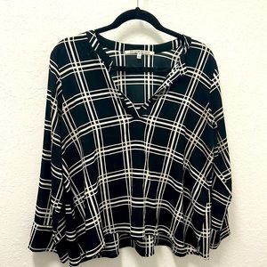 Black and White Blouse